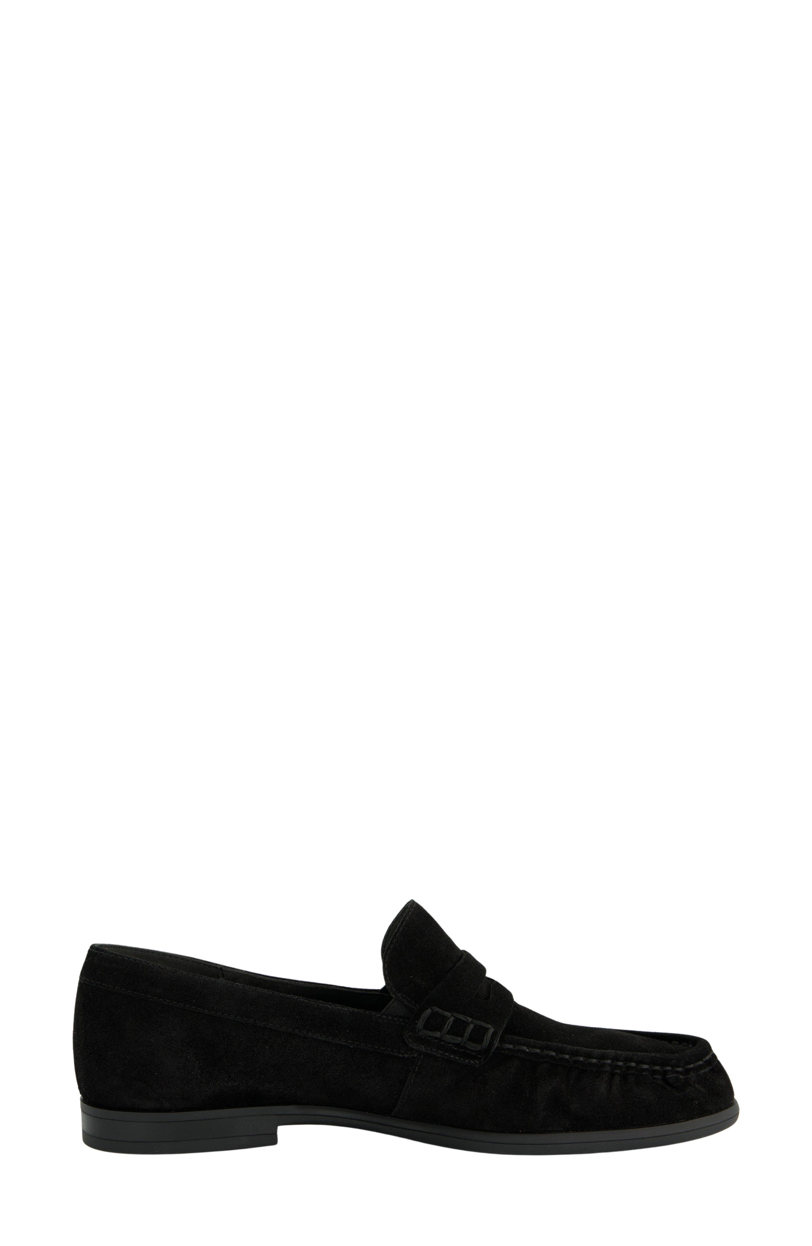 Emmy Penny Loafer, Alternate, color, BLACK SOFT SUEDE