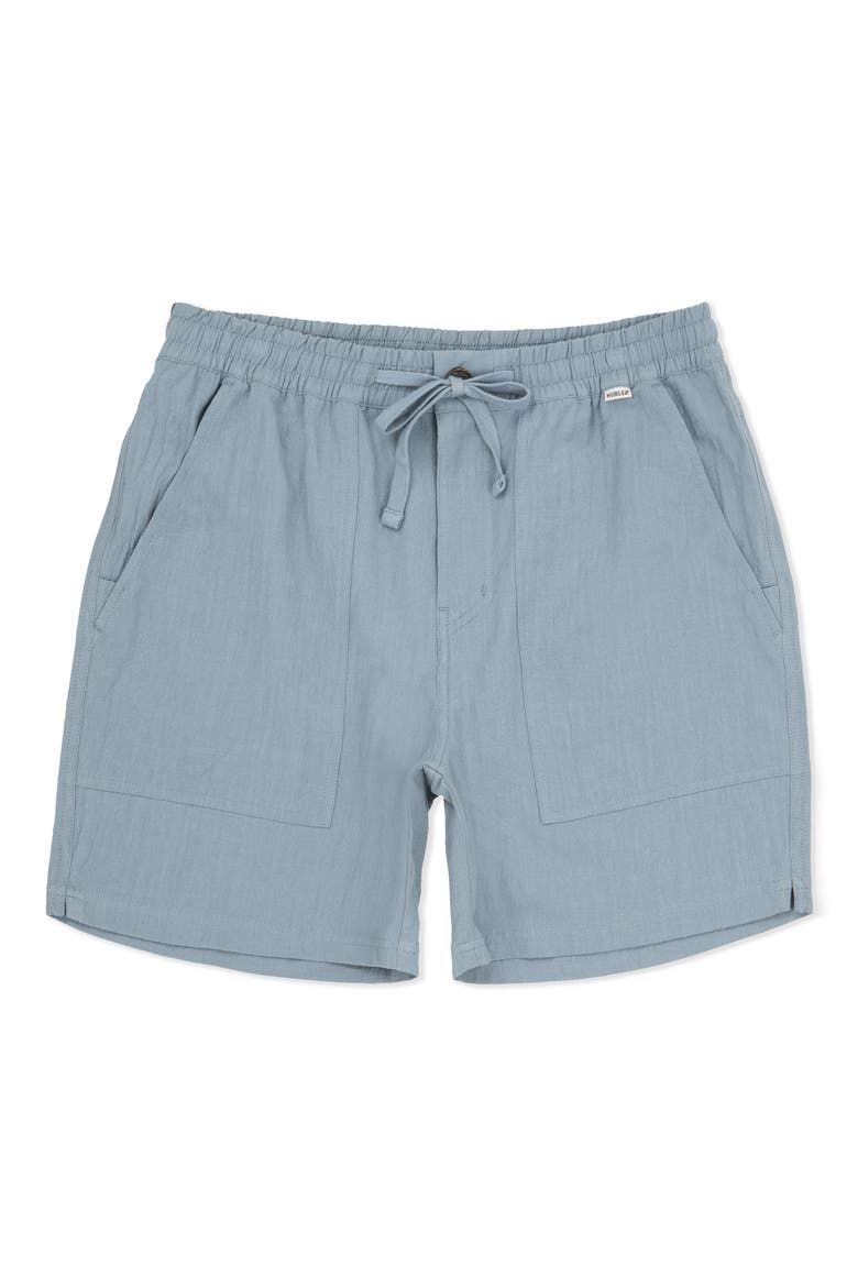 Volley Solid Cotton Drawstring Shorts, Alternate, color, WORKER BLUE