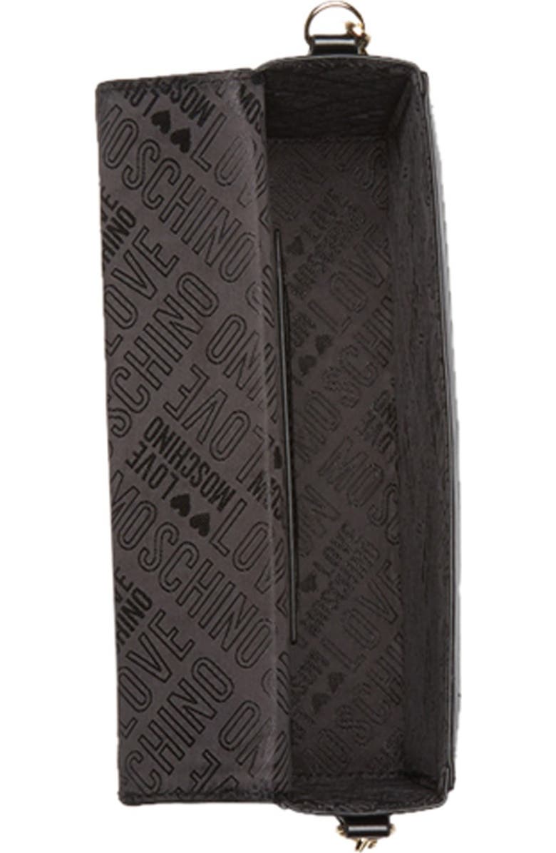 Love Moschino Borsa Quilted Nero Top Handle Crossbody Bag, Alternate, color,