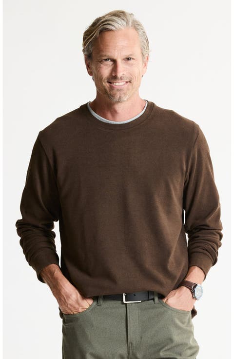 Ultra Soft Heather Knit Crewneck Sweatshirt