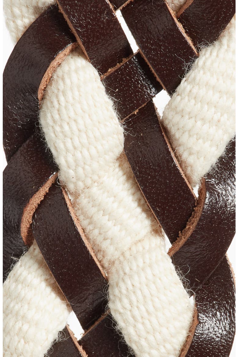 Small Woven Boyfriend Belt, Alternate, color, REDWOOD