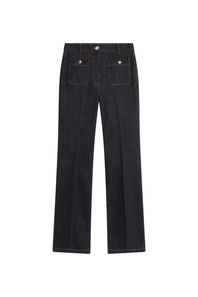 Ivana High Rise Flared Jeans, Alternate, color, Black