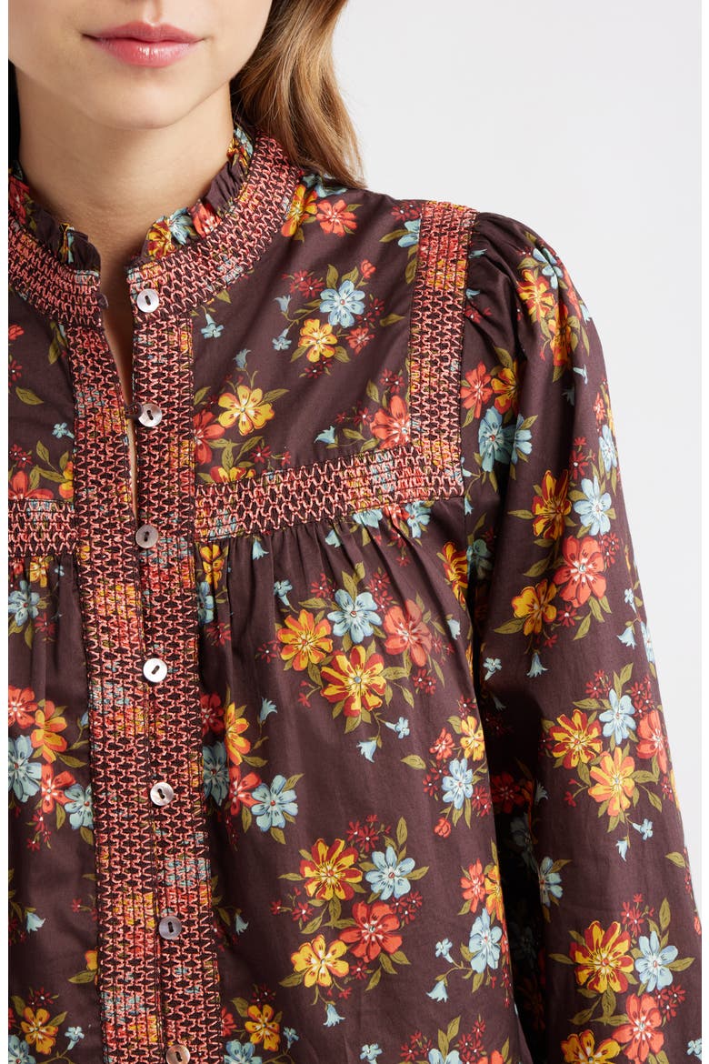 Sara Floral Button-Up Shirt, Alternate, color, LYNDA ANNE LIBERTY PRINT