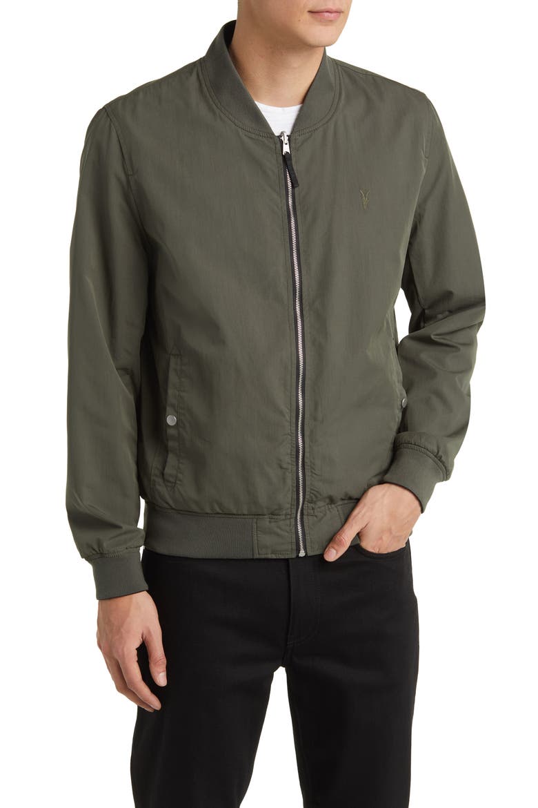 Bassett Reversible Bomber Jacket, Alternate, color, GREEN/ BLACK
