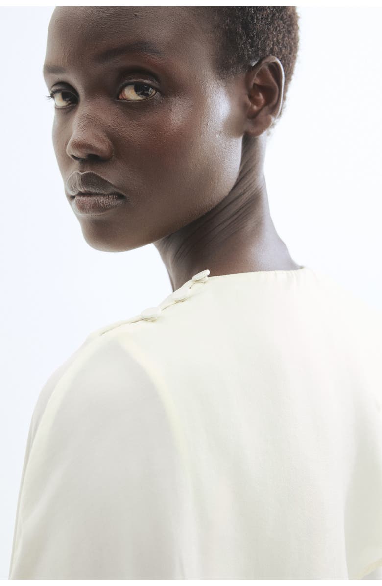 H&M Cape-detail Blouse, Alternate, color, Cream
