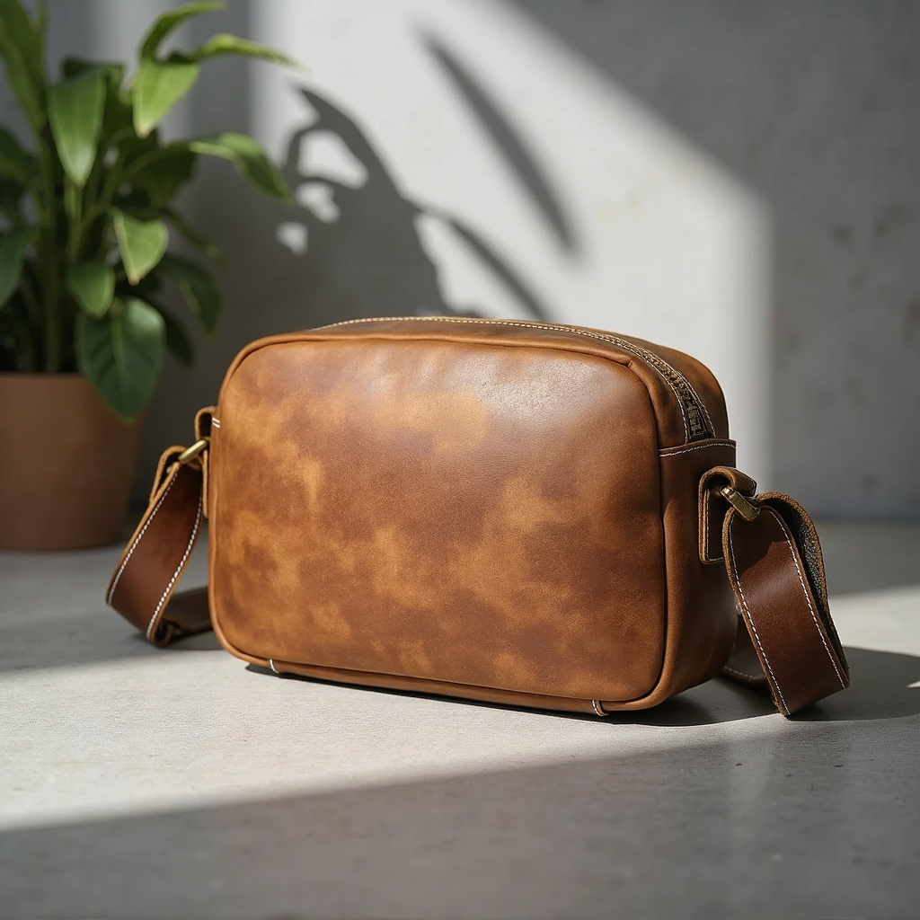 STEEL HORSE LEATHER Soren Vintage Leather Crossbody Bag Sling | Versatile and Durable Leather Bag, Alternate, color, Brown