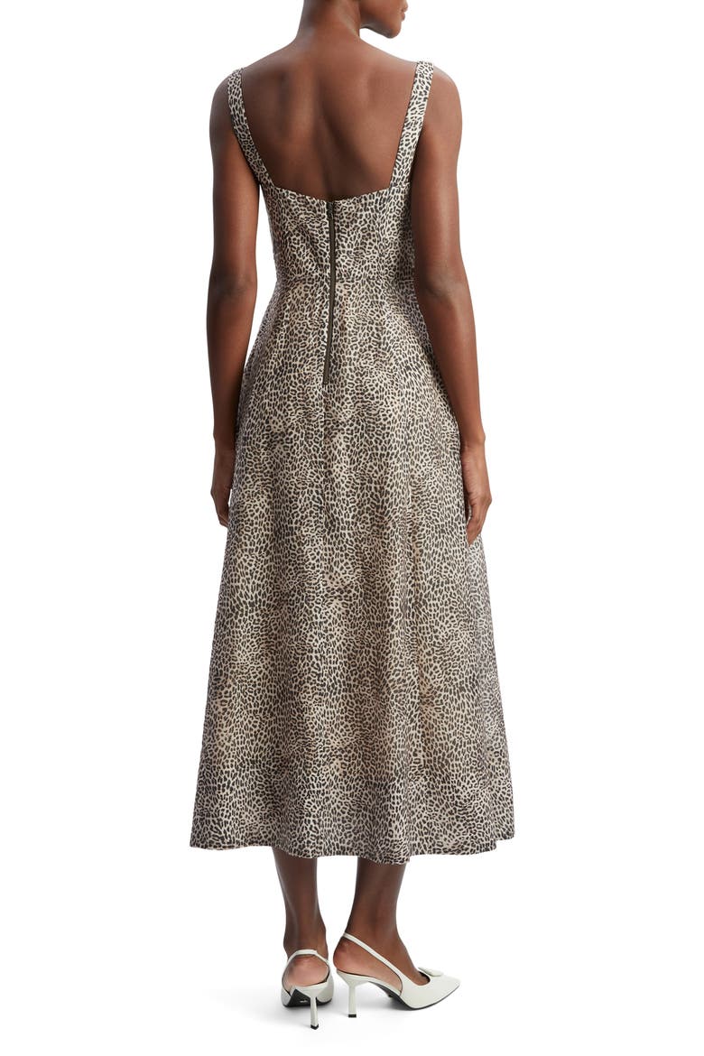Lilah Leopard Print Midi Dress, Alternate, color, B LEOPARD