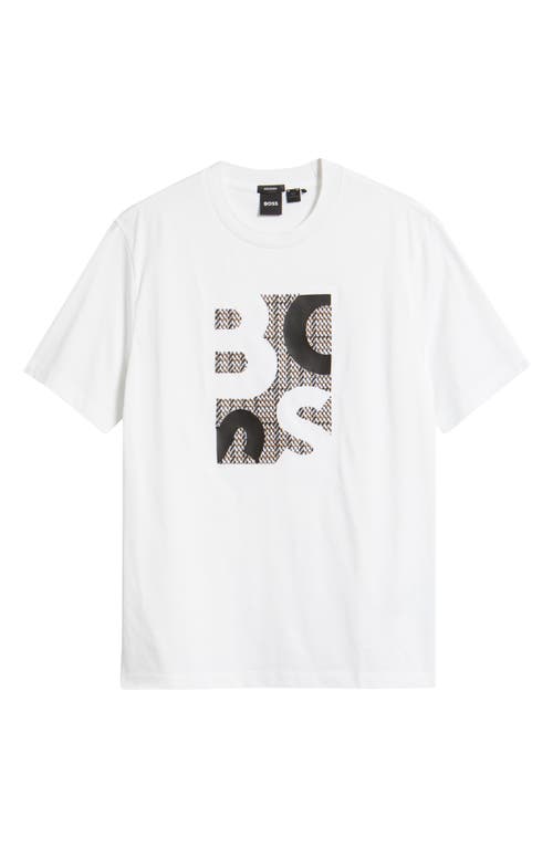 Hugo Boss Boss H-thompson Graphic T-shirt In White