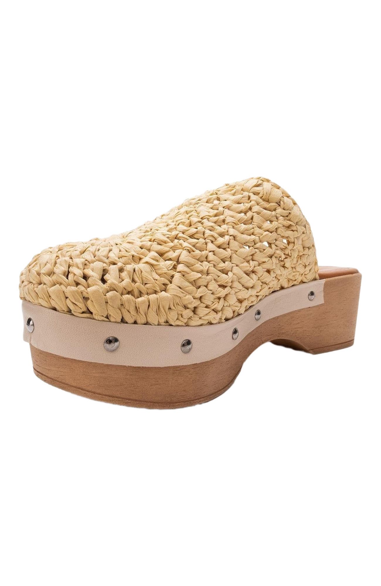 Forever & Always Shoes Cooper Braided Wedge Sandal, Alternate, color, Beige Leather