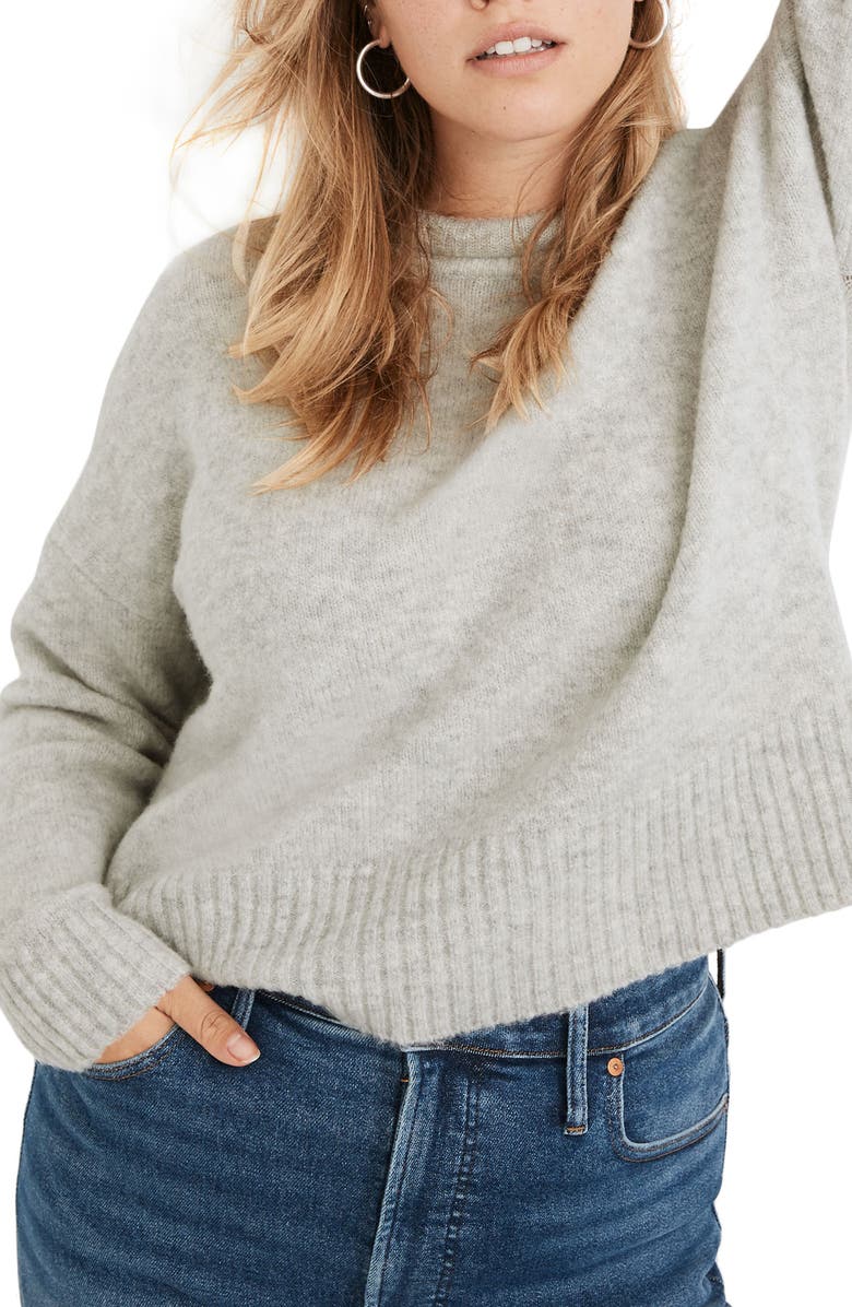 Madewell Fulton Puff Neck Trim Pullover, Alternate, color, 