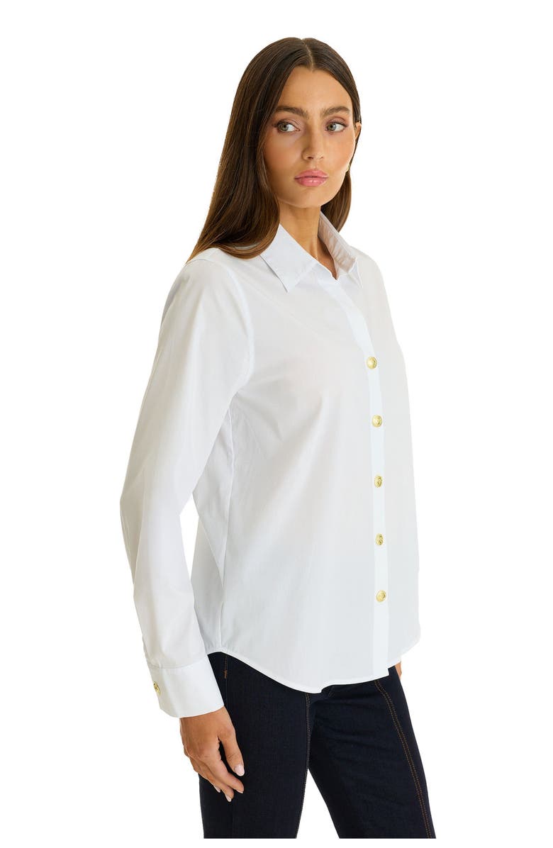 The Noli Shop Joelle Jean Jacket, Alternate, color, White