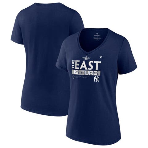 Women's Fanatics Branded Navy New York Yankees 2022 AL East Division Champions Locker Room Plus Size V-Neck T-Shirt