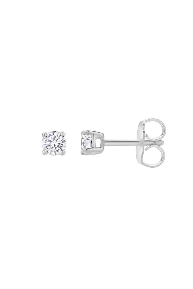 Valeria 0.25 Ct TW Lab Grown Round Diamond Studs 14K Gold Earrings, Main, color, 14K White Gold