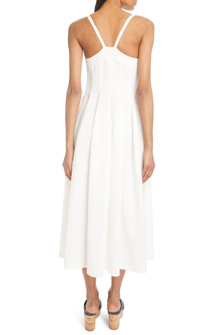 Lace-Up Cotton Dress, Alternate, color, 107-ICONIC MILK
