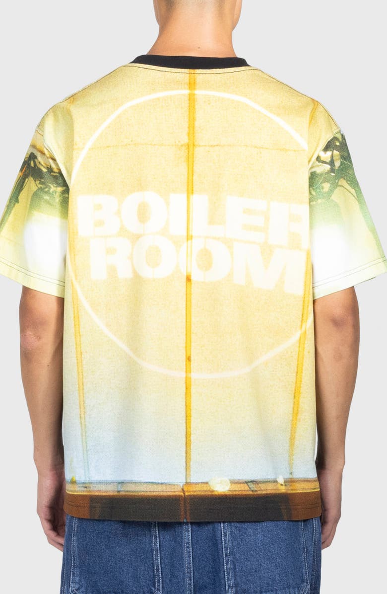 PLEASURES x Boiler Room Venue Print Oversize Cotton T-Shirt, Alternate, color, Multi