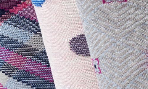 Lorenzo Uomo 3-pack Assorted Dress Socks In Grey Multi