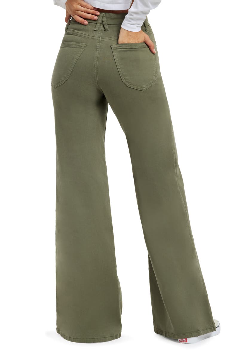 Good American Good Waist Palazzo Jeans, Alternate, color, Fern002