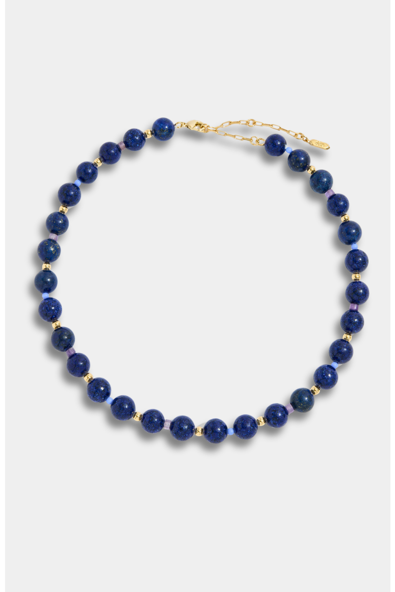 Dot Necklace Lapis, Main, color, Blue