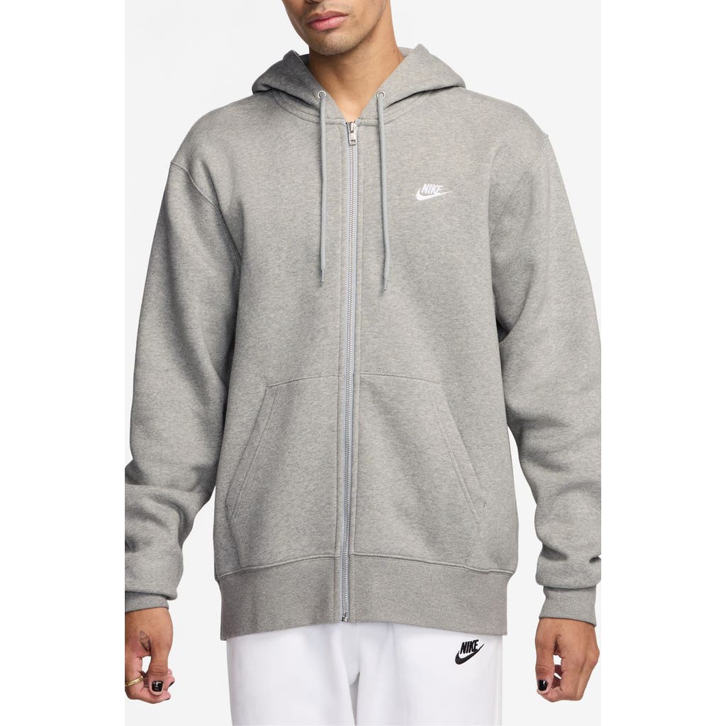 Nike Club Fleece Pullover Hoodie In Gray
