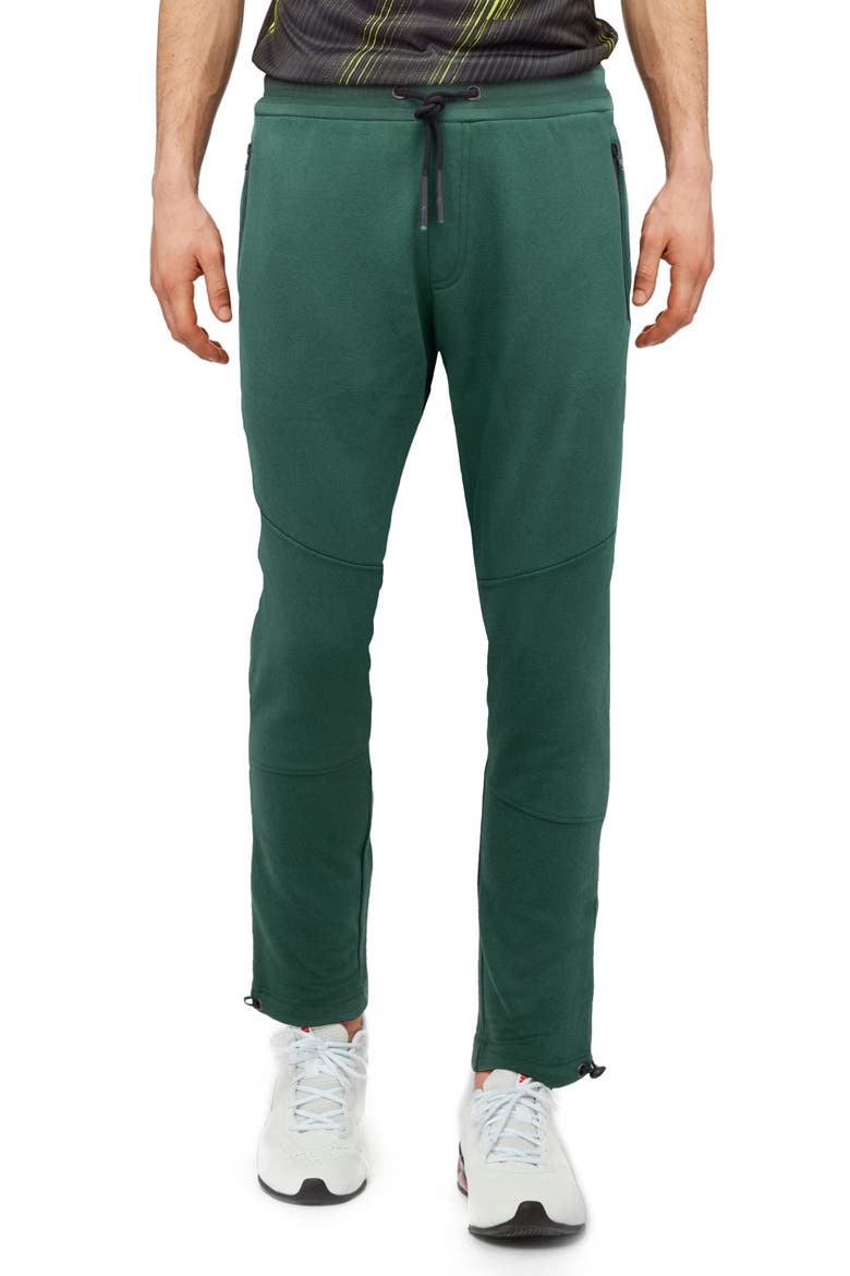 Men's Zip Pocket Fleece Joggers, Main, color, FOREST GREEN