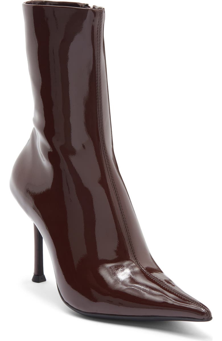Jeffrey Campbell Daring Stiletto Bootie, Main, color, Coffee Patent