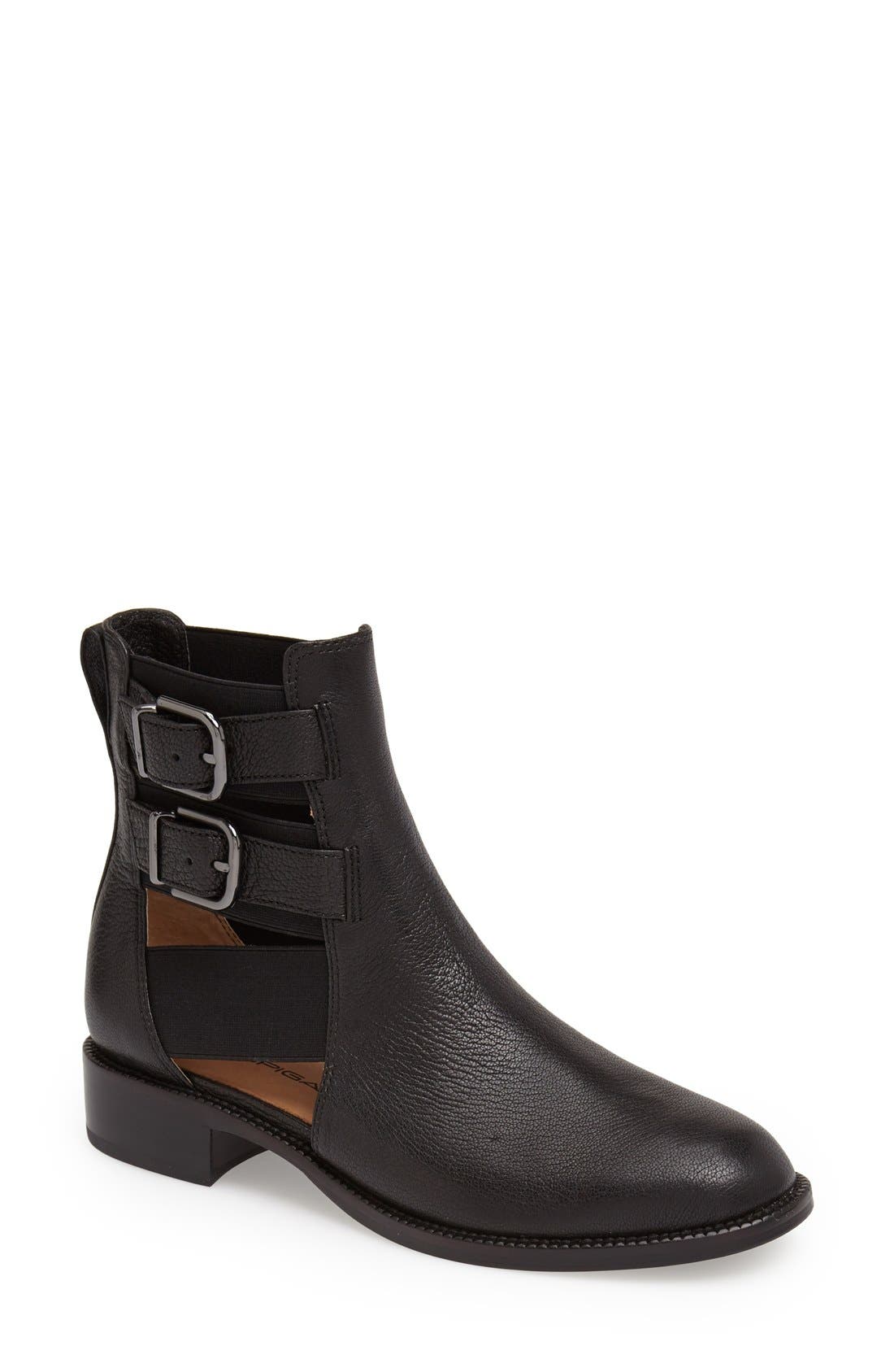 'Birna' Short Boot, Main, color, BLACK