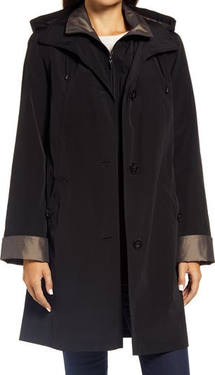 【美品】RAINMAKER- SHADOWSTRIPE HOODEDCOAT Gallery Water Resistant Hooded Rain Jacket | Nordstrom