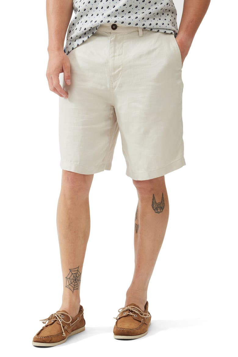 Westlock Linen Shorts, Main, color, STRAW