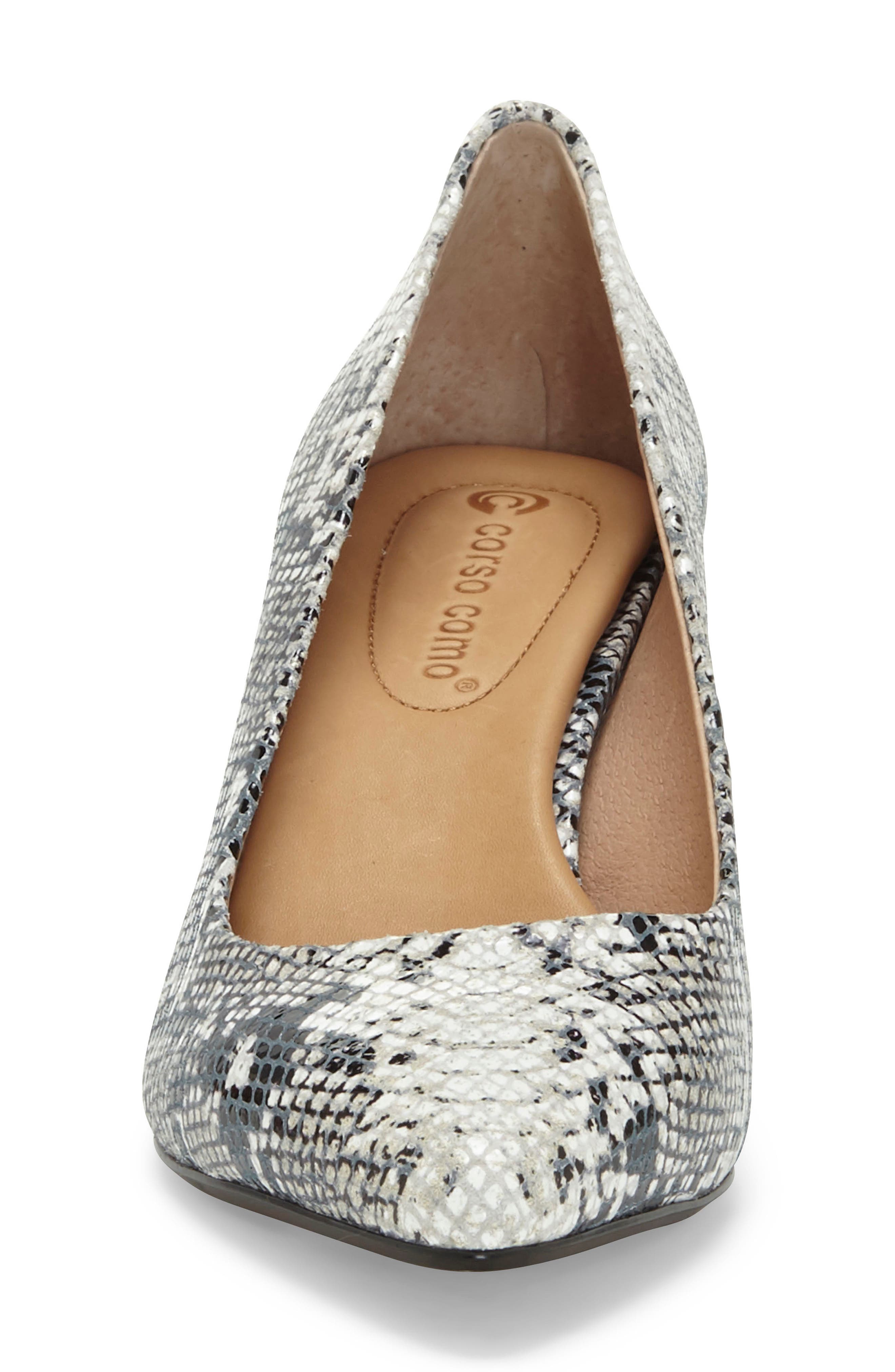 Ryanna Pump, Alternate, color, WHITE SNAKE PRINT LEATHER