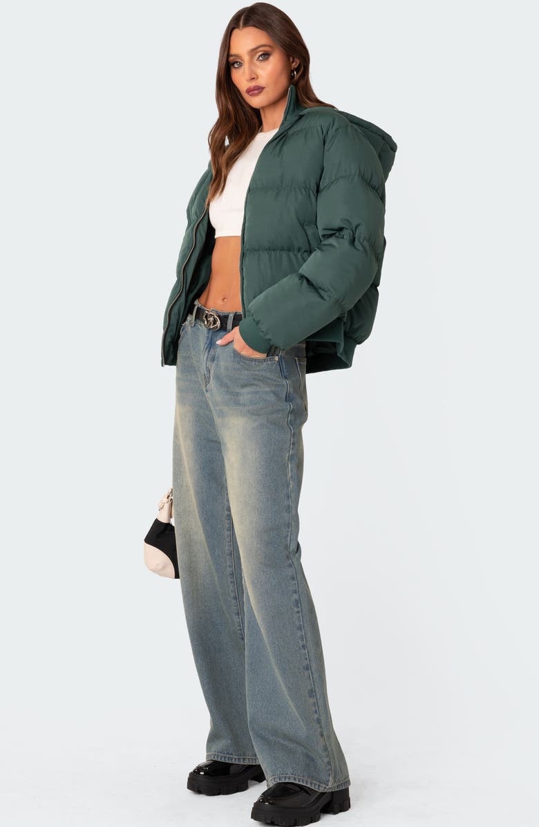 EDIKTED Frosty Hooded Puffer Jacket, Alternate, color,