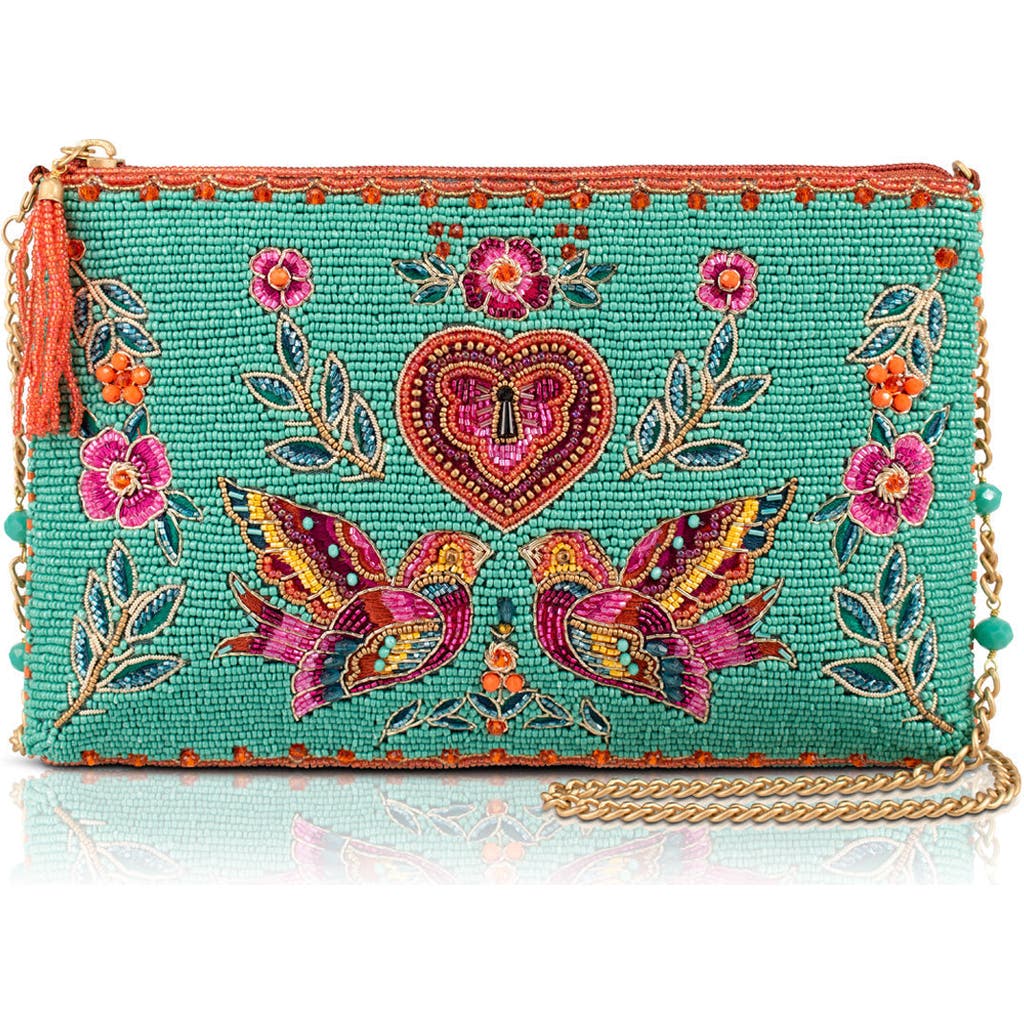 Mary Frances Accessories Two In Love Mini Handbag In Blue