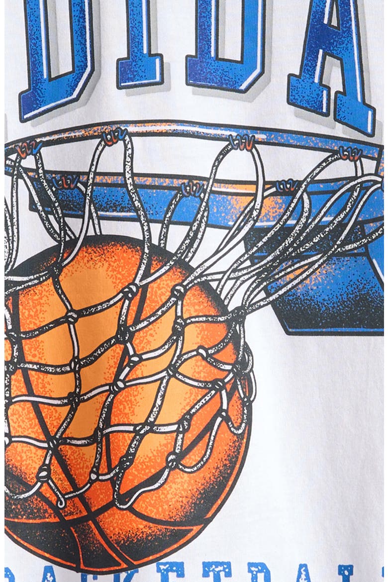 Kids' Basketball Dunk Cotton Graphic T-Shirt, Alternate, color, WHITE