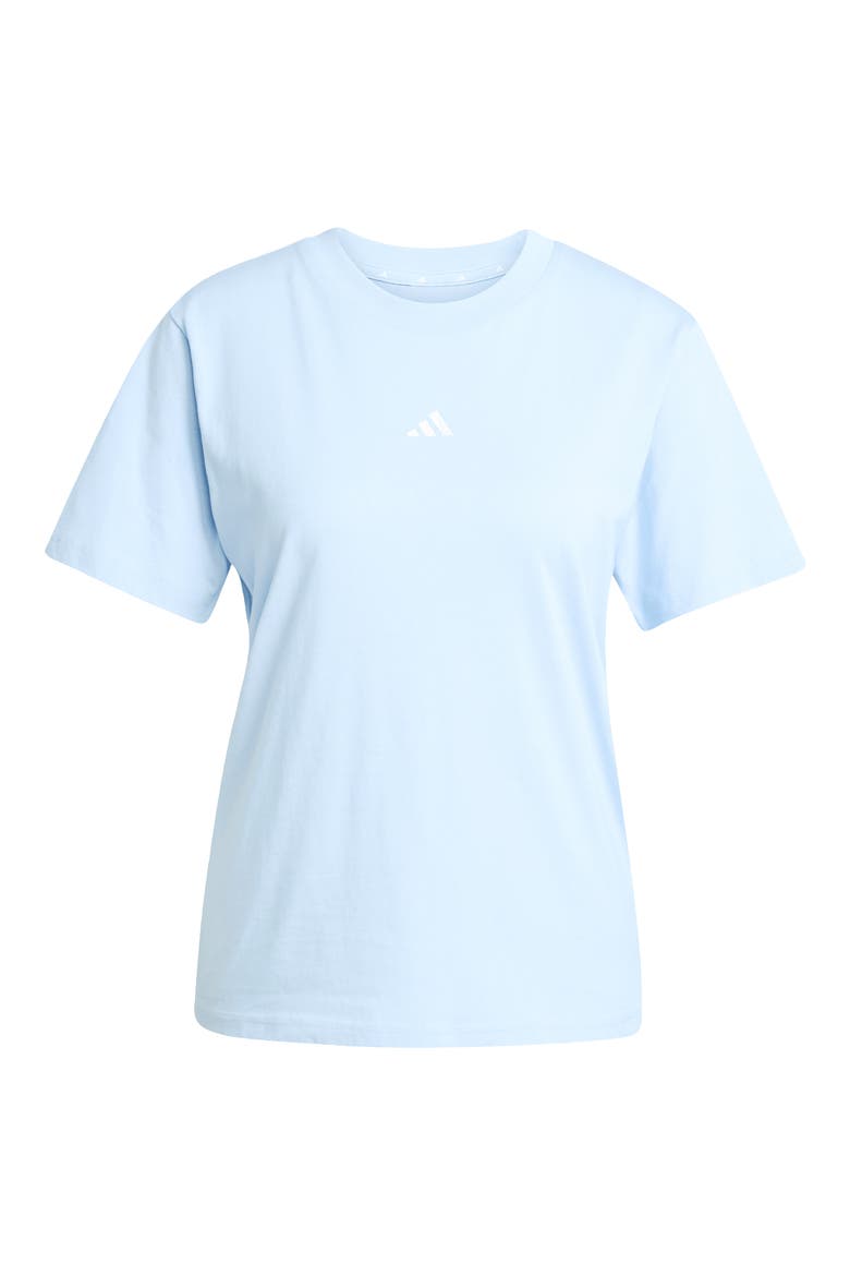 3-Stripes Cotton T-Shirt, Alternate, color, GLOW BLUE/ WHITE