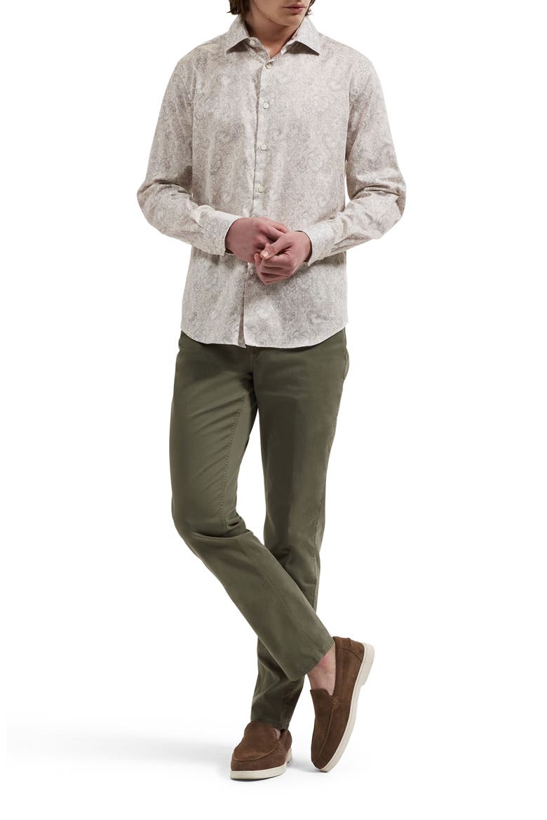 Axel Long Sleeve Patterned Shirt, Alternate, color, LIMESTONE