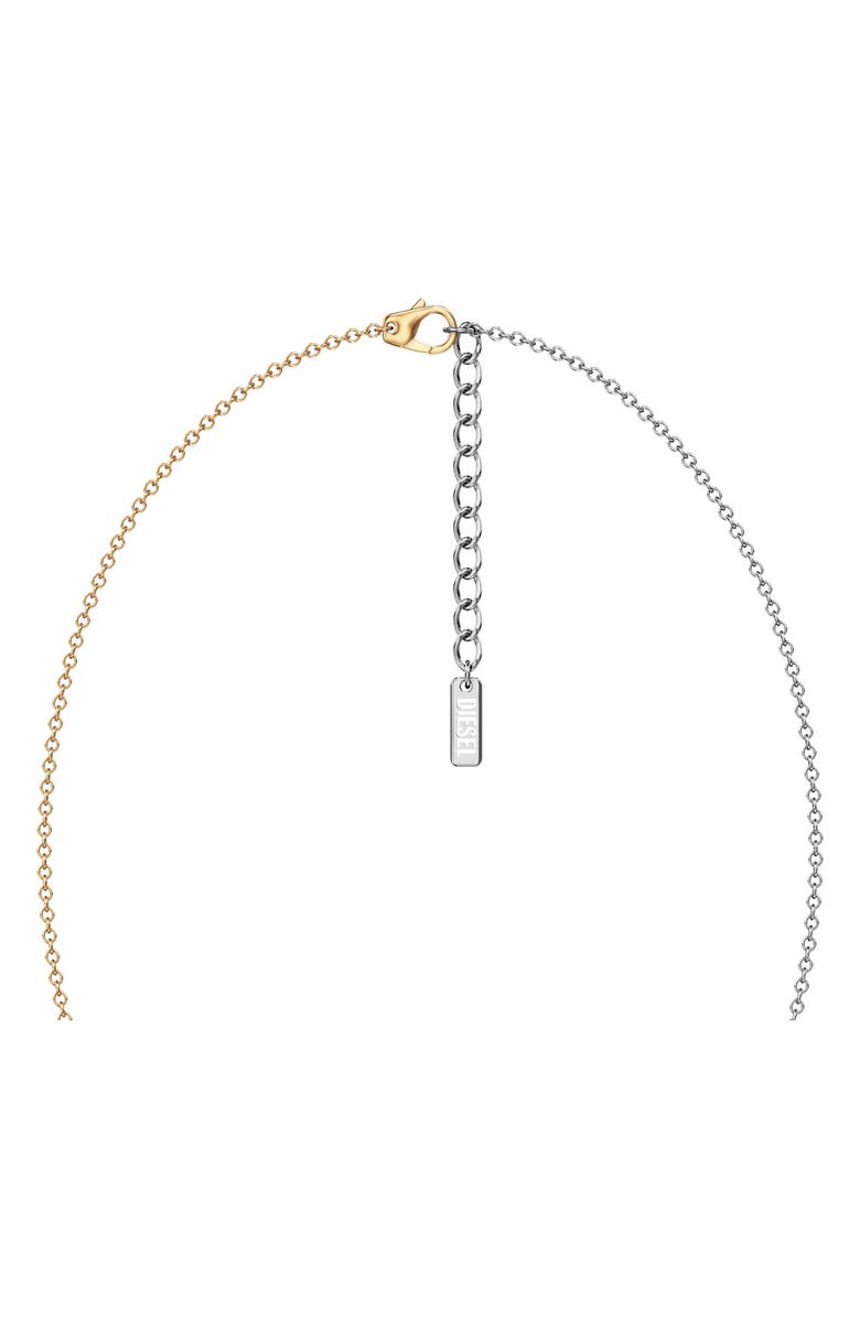 DIESEL<sup>®</sup> Two-Tone Logo Chain Necklace, Alternate, color, Two Tone