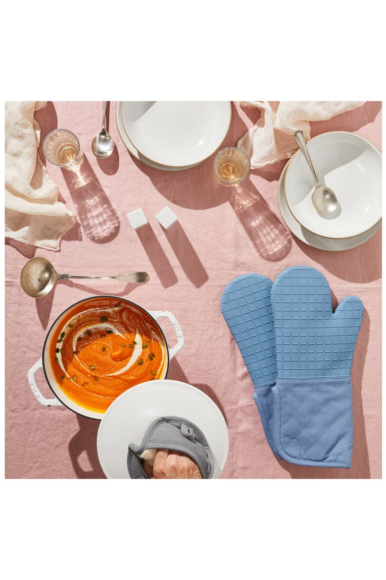 Silicone Oven Mitt Set, Alternate, color, BLUEBERRY