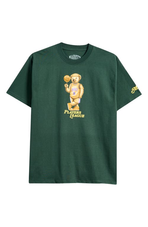 Market Players League Bear Graphic T-shirt In Dark Green