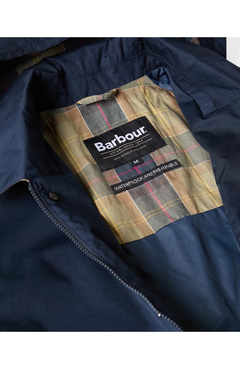 Barbour Lorig Waterproof Raincoat, Alternate, color, Navy