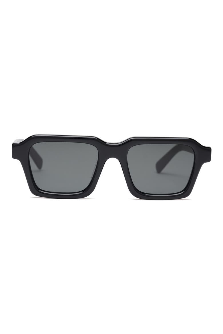 Staunton Post Modern Primitive 51mm Rectangular Sunglasses, Main, color, BLACK/ BLACK