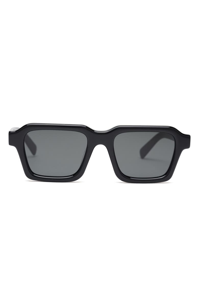 Brain Dead Staunton Post Modern Primitive 51mm Rectangular Sunglasses, Main, color, Black/ Black