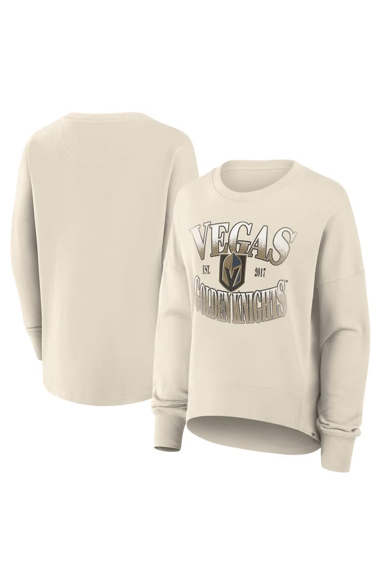 FANATICS Women's Fanatics Cream Vegas Golden Knights Oversized Slice Pullover Sweatshirt, Main, color, Cream