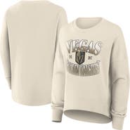 FANATICS Women's Fanatics Cream Vegas Golden Knights Oversized Slice Pullover Sweatshirt