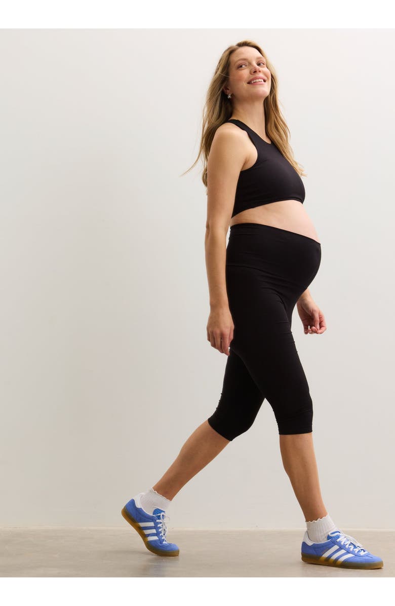 HATCH Collection The Maternity Bodyflex Capri Legging, Alternate, color, Black