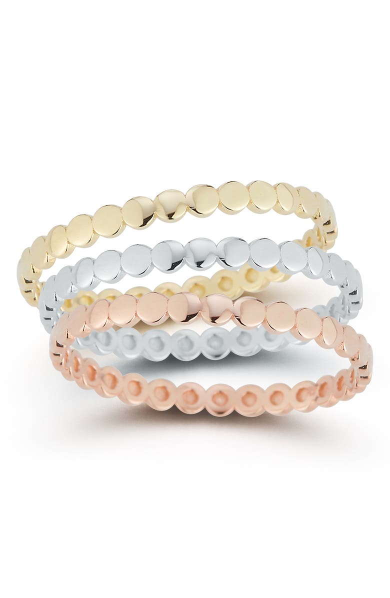 Ember Fine Jewelry 14K Gold Tricolor Ring Set, Alternate, color, 