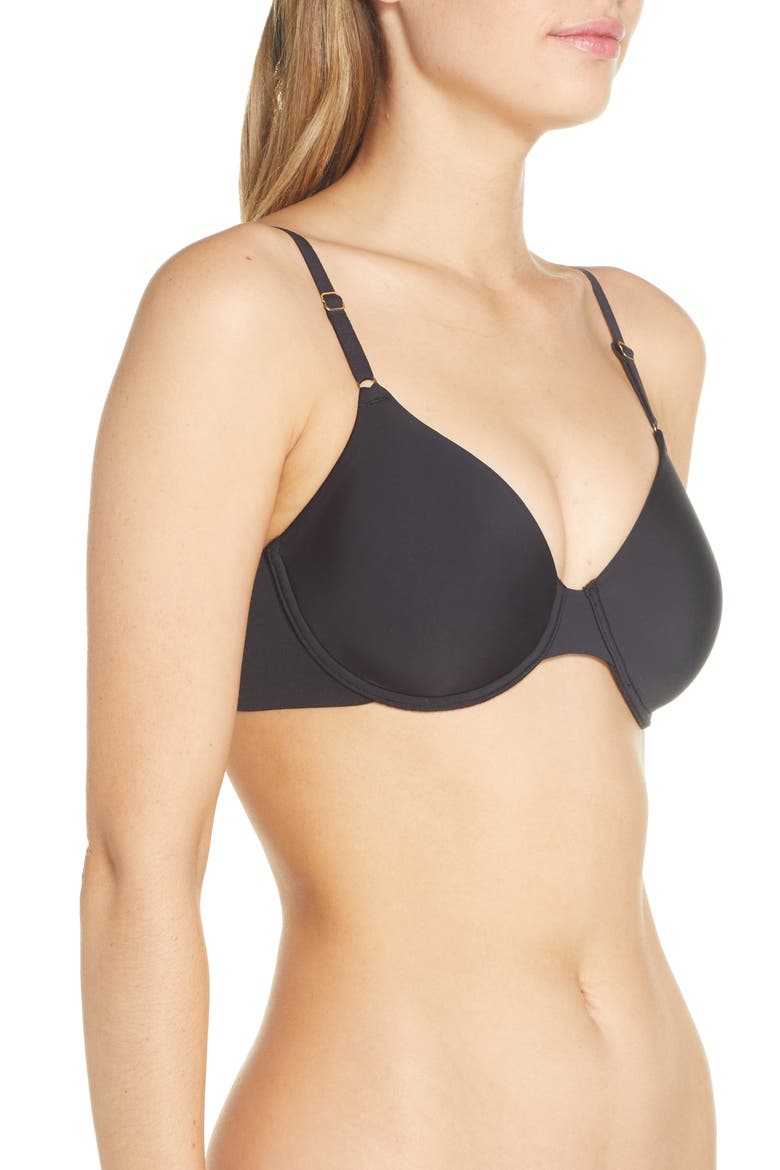 Zone Full Fit Smoothing Contour Underwire Bra, Alternate, color, BLACK