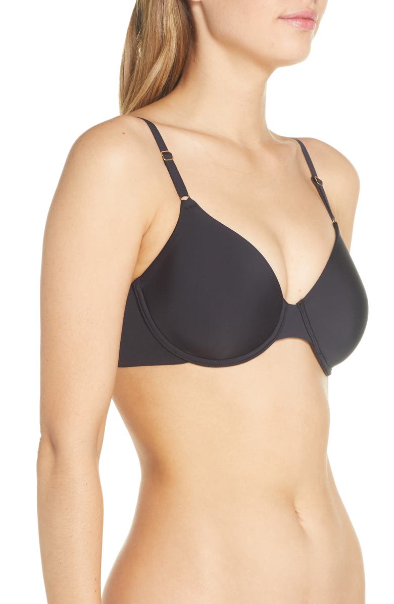 Natori Zone Full Fit Smoothing Contour Underwire Bra, Alternate, color, Black