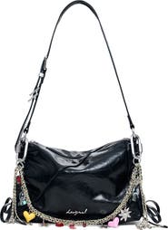 Desigual Charm Strap Faux Leather Shoulder Bag
