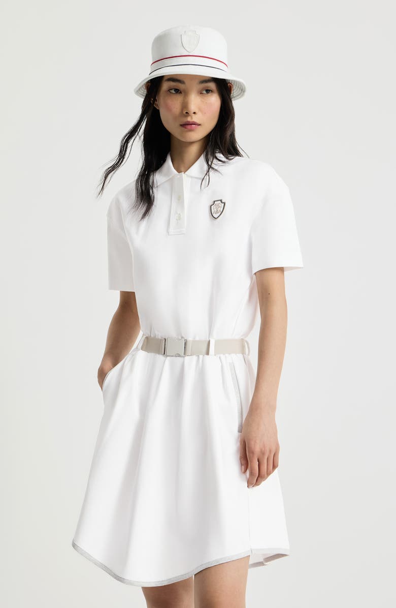 Brunello Cucinelli Couture interlock mini dress with logo, Alternate, color, White