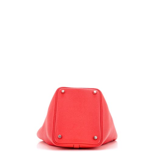 Pre-owned Hermes Hermes Picotin Lock Bag Clemence Pm In Red