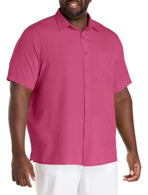 Big & Tall Microfiber Comfort Grid Sport Shirt